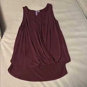 Alya Red Wrap Blouse Relaxed Fit